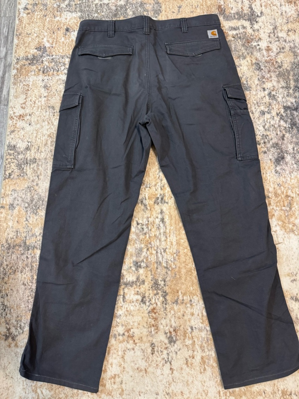 Carhartt Men’s Black Cargo Work Pants with Utility Pockets